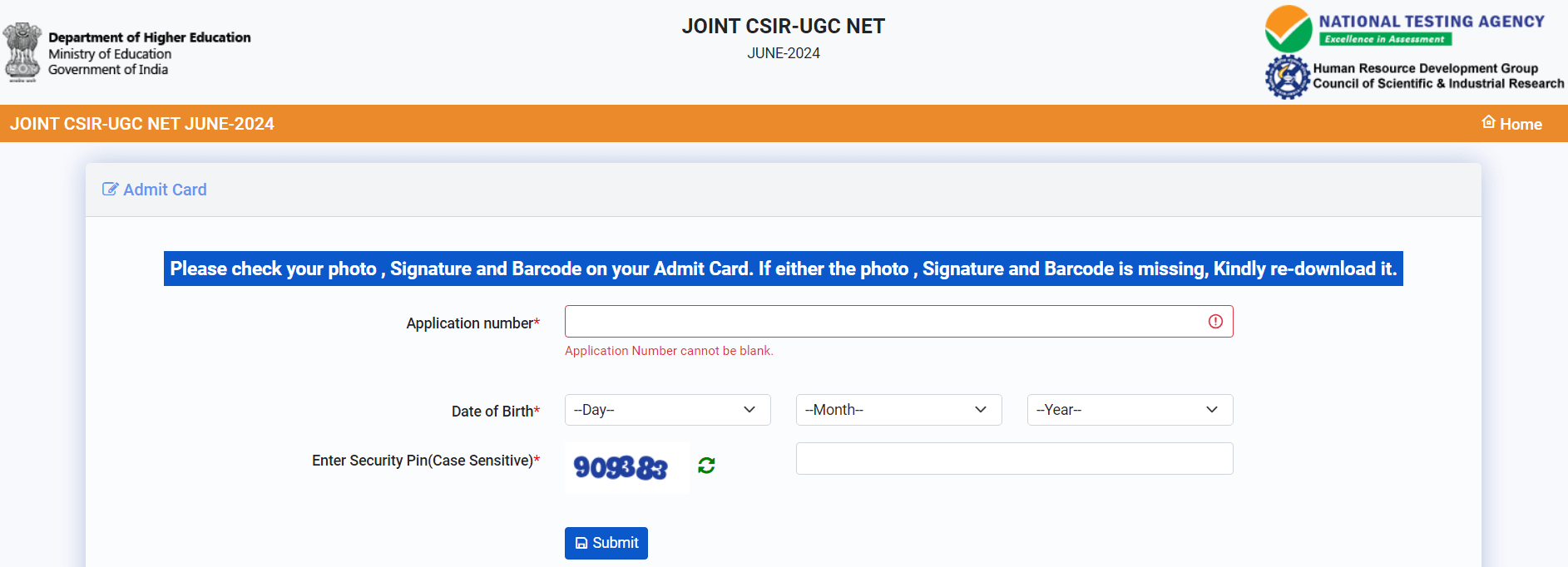 Csir net admit card 2025 out at csirnet nta ac in download dec session